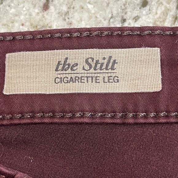 Adriano Goldschmied The Stilt Cigarette Leg Maroon Skinny Jeans - Picture 5 of 10